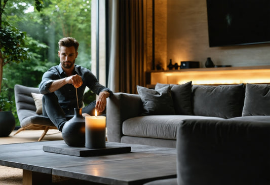 More men are using candles than ever before to elevate modern, eco-friendly home ambiance and relaxation.