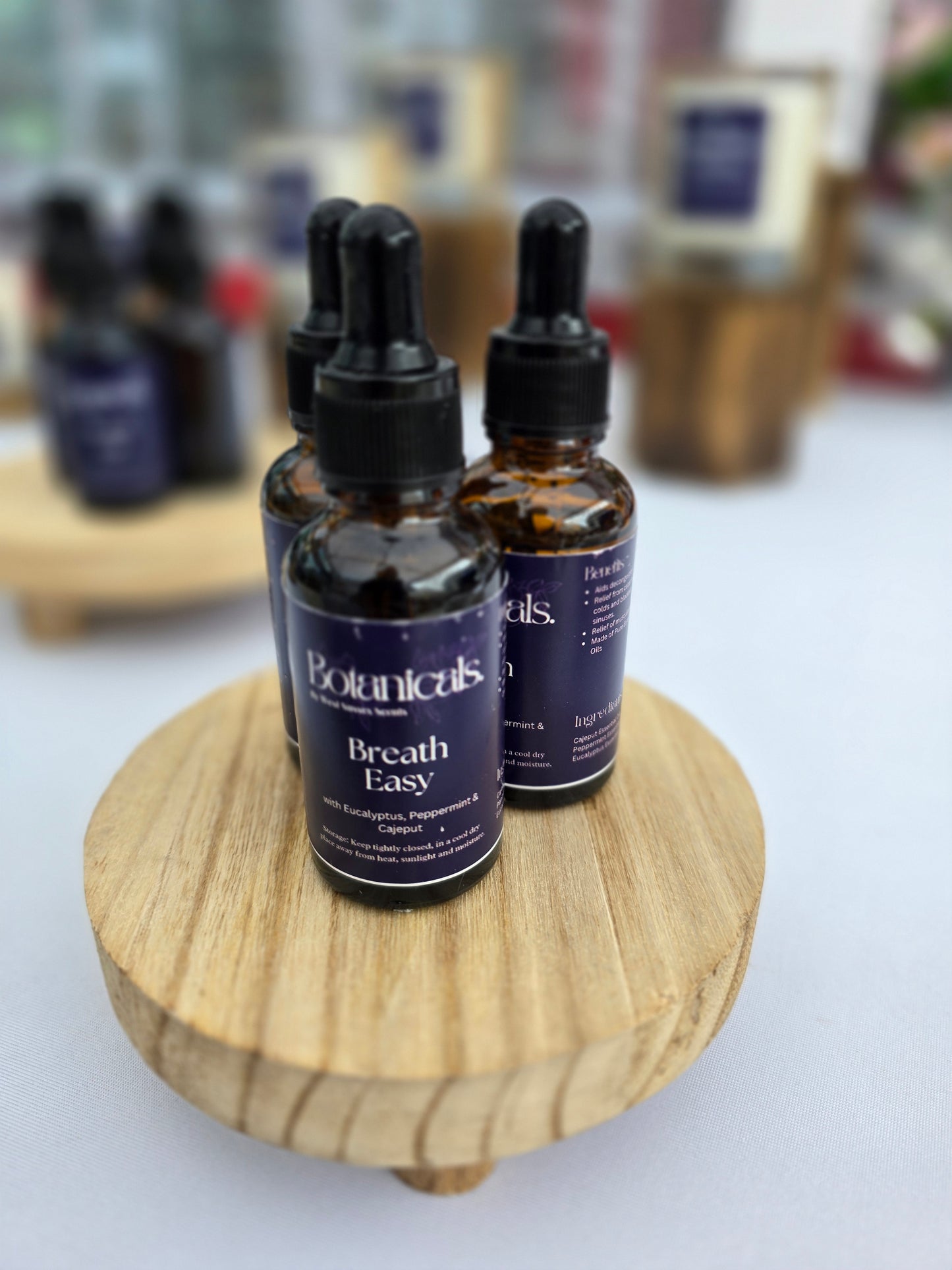 amber bottle with Breathe Easy oil inside